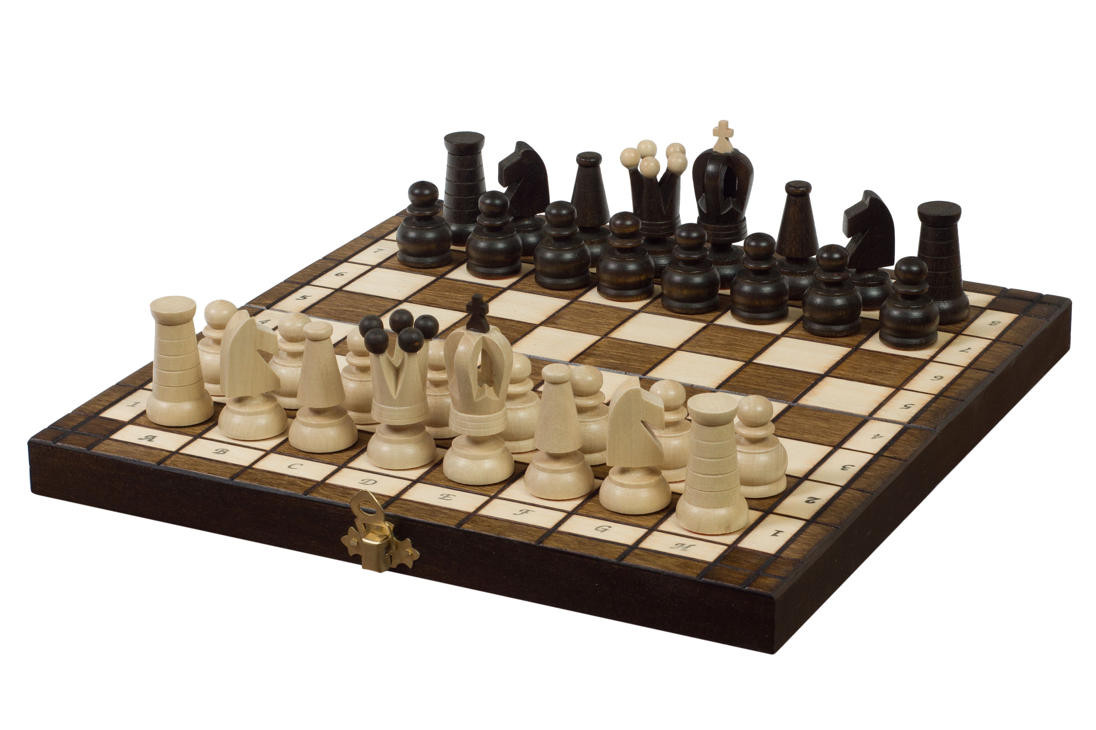 Royal Mini Chess Set 27x27cm – Ultra-Compact Travel Board