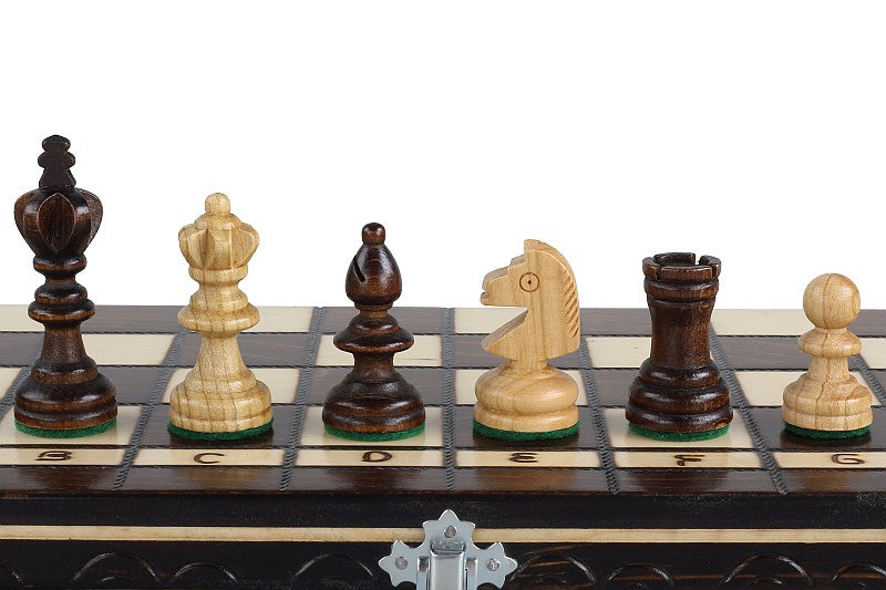 Chess & Checkers 2-in-1 Cherry Wood Set – Compact Folding Travel Case – image 11