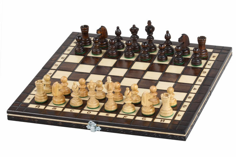 Chess & Checkers 2-in-1 Cherry Wood Set – Compact Folding Travel Case – image 6