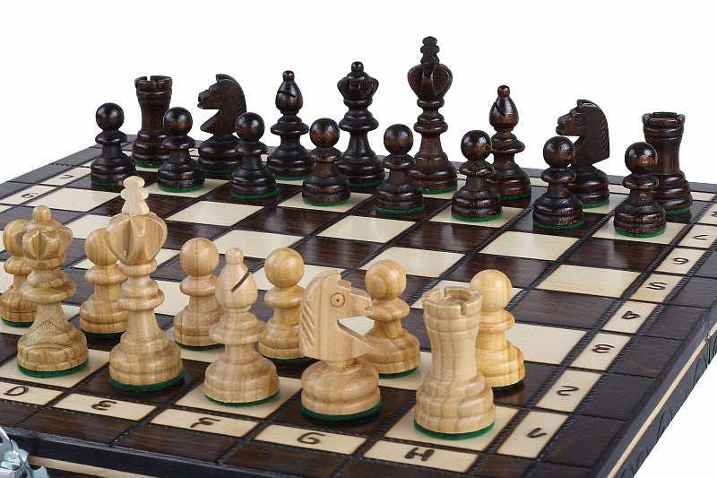 Chess & Checkers 2-in-1 Cherry Wood Set – Compact Folding Travel Case – image 2