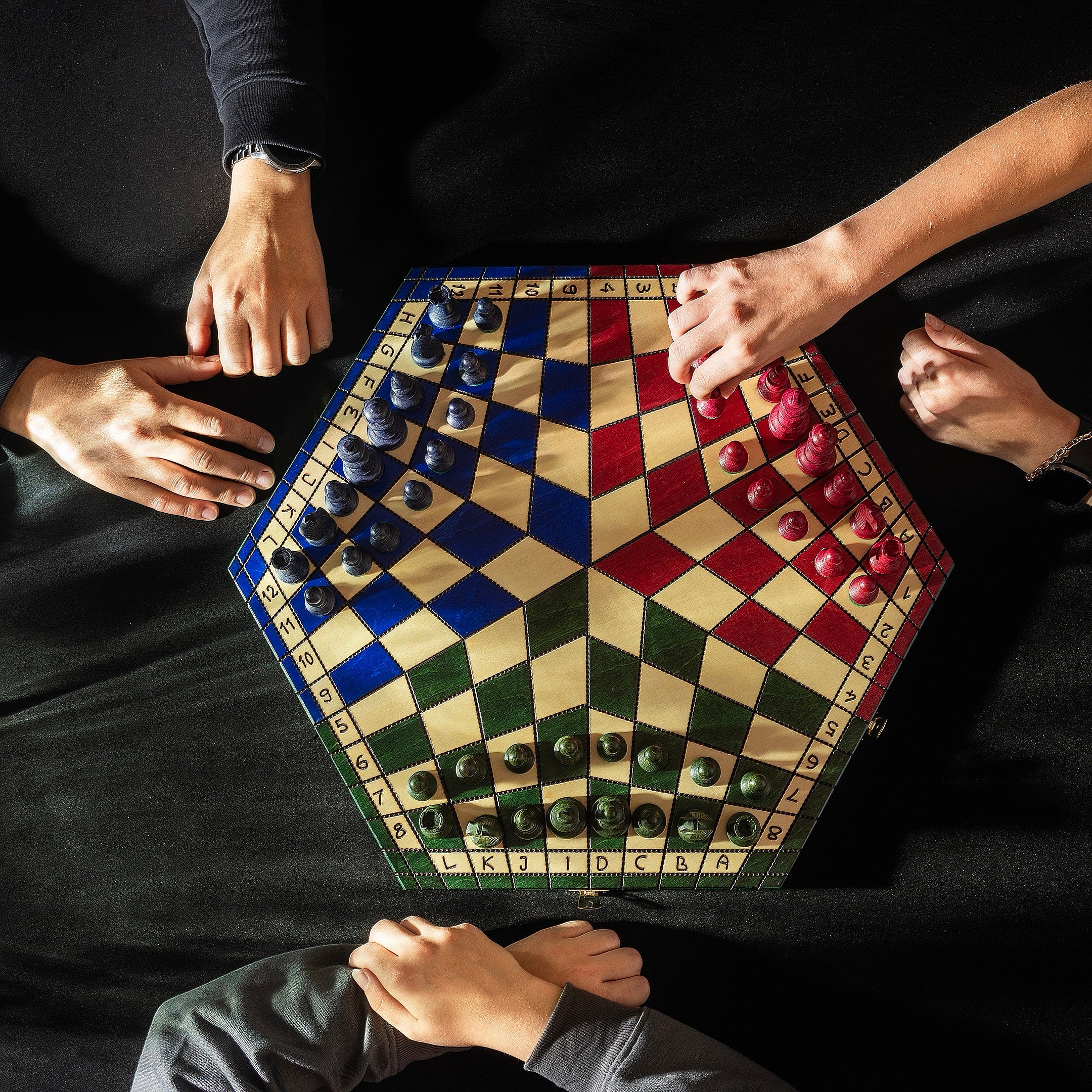 Three Player Chess Large - Hexagonal Tricolor Complete Set – image 2