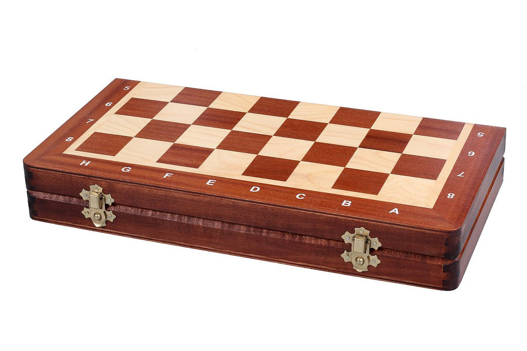 Tournament Chess Set No.3 35x35cm – Mahogany & Sycamore Inlaid Board – image 7