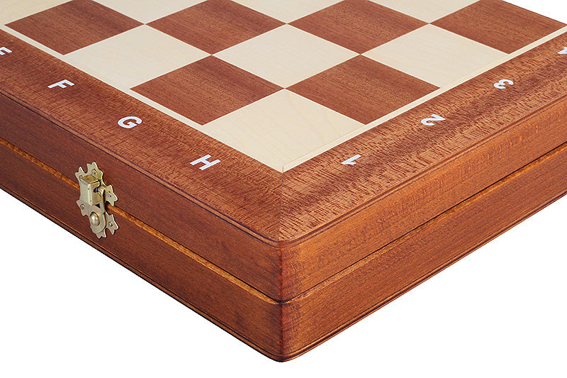 German Staunton Gold Tournament Chess Set No.5 - Acacia Boxwood with Mahogany Case – image 2