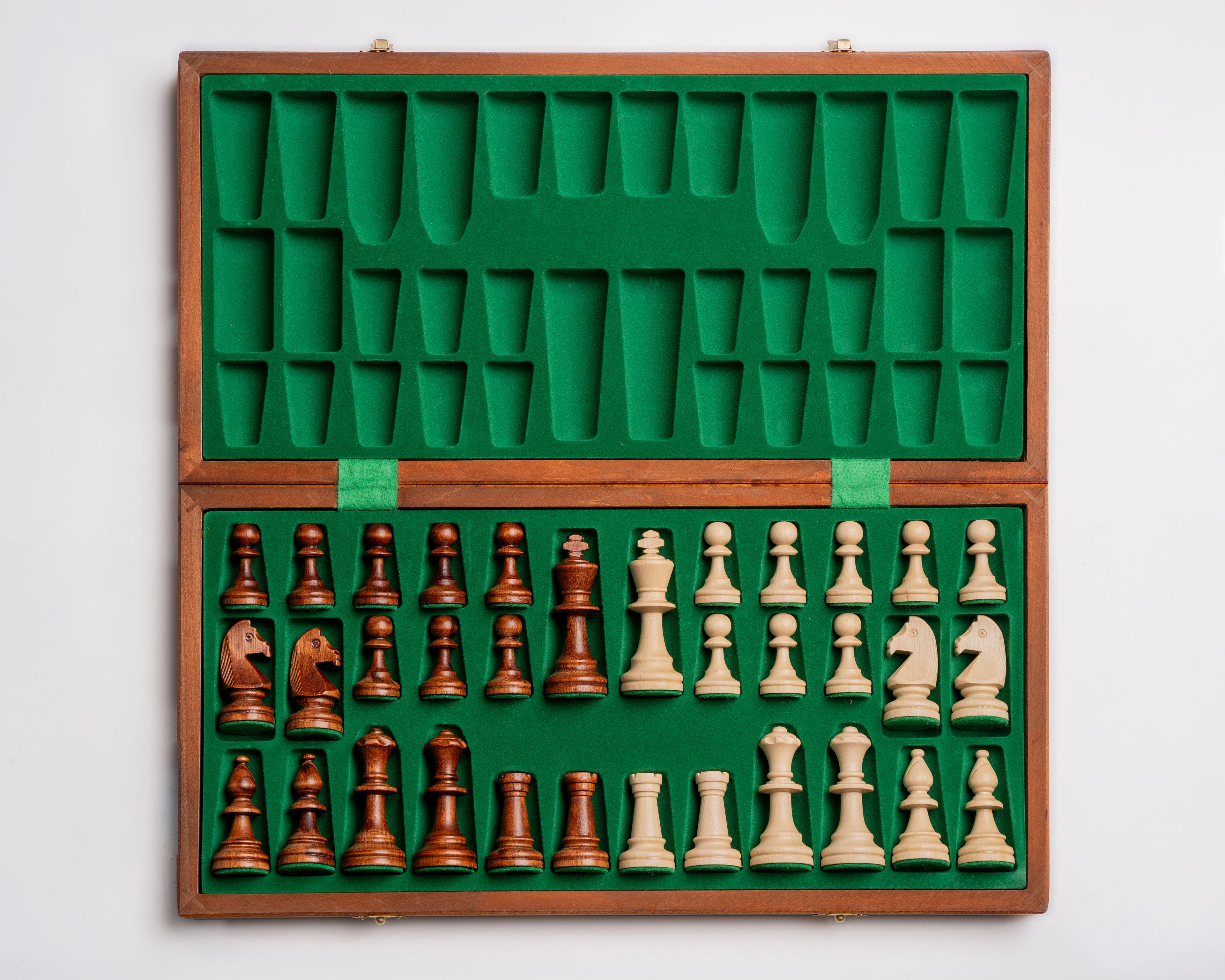 Tournament Chess Set No.6 – Mahogany Intarsia Board with Extra Queens – image 3