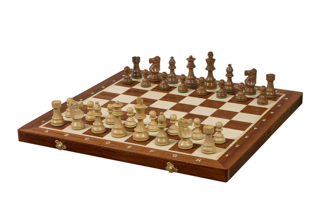 Tournament Chess Set No.6 – French Acacia 3.75" Pieces & Intarsia Board – image 2