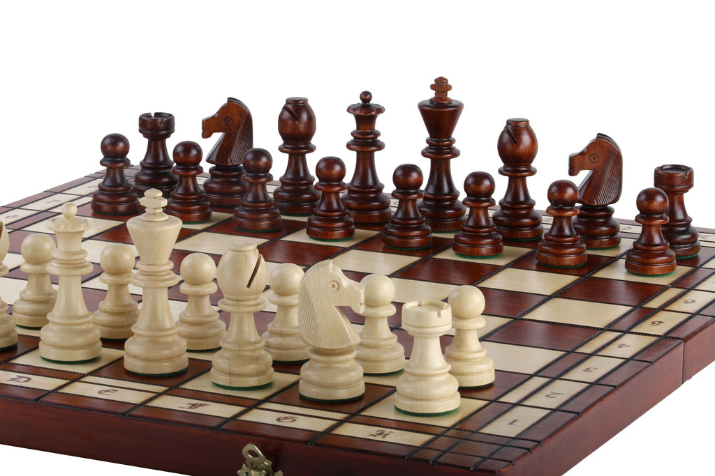 Tournament Chess Set No.8 55x55cm – Burnt Decoration Wooden Board – image 3
