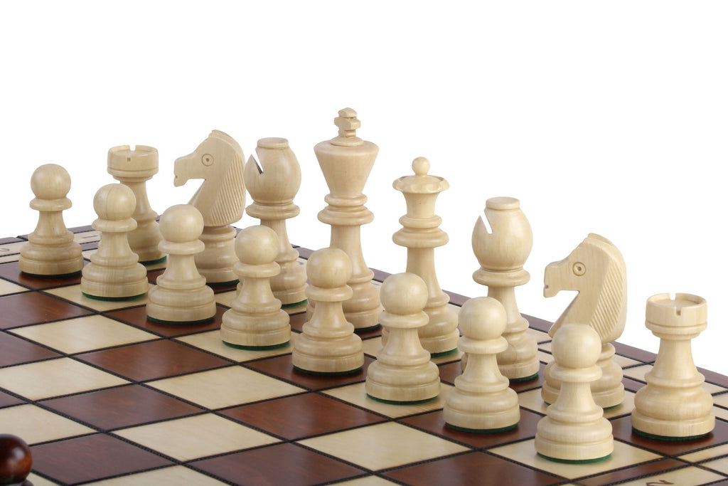 Tournament Chess Set No.8 55x55cm – Burnt Decoration Wooden Board