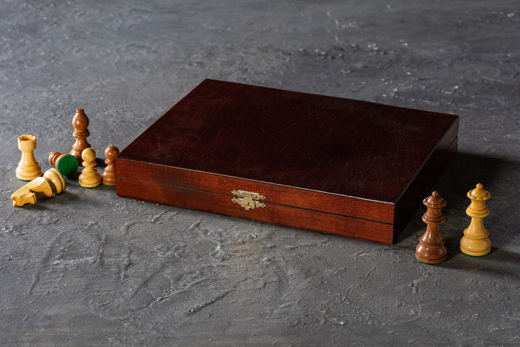 Wooden Chess Box Staunton No. 5 - Luxury Brown Storage Case – image 5