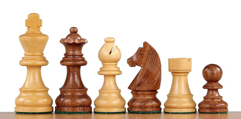 German Staunton Chess Pieces 3" - Acacia Boxwood Weighted Tournament Set