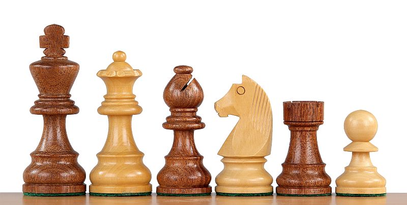 German Staunton Chess Pieces 3" - Acacia Boxwood Weighted Tournament Set – image 3