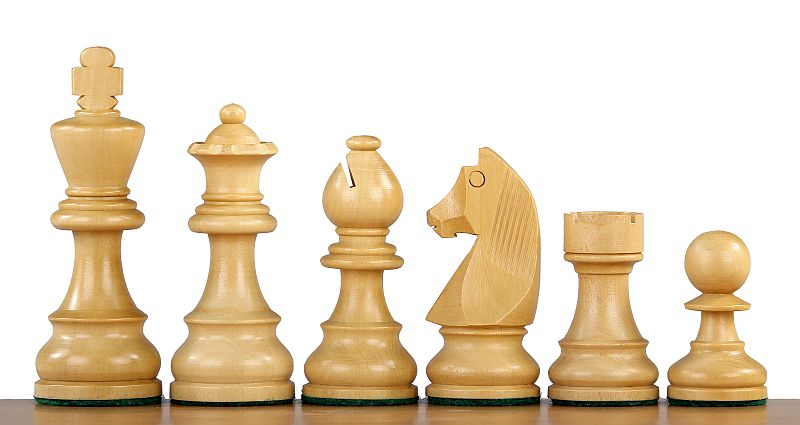 German Staunton Chess Pieces 3.5" - Acacia Boxwood Weighted Set with Extra Queens – image 2