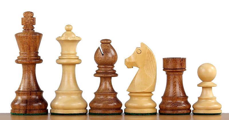 German Staunton Chess Pieces 4" – Acacia & Boxwood Weighted Tournament Set – image 3