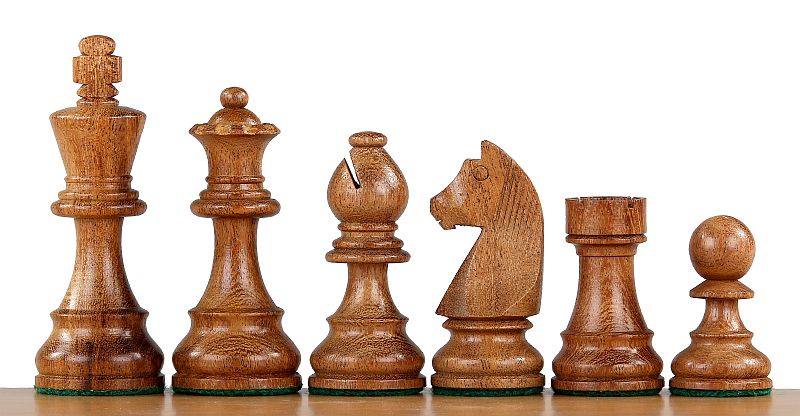 German Staunton Chess Pieces 4" – Acacia & Boxwood Weighted Tournament Set – image 4