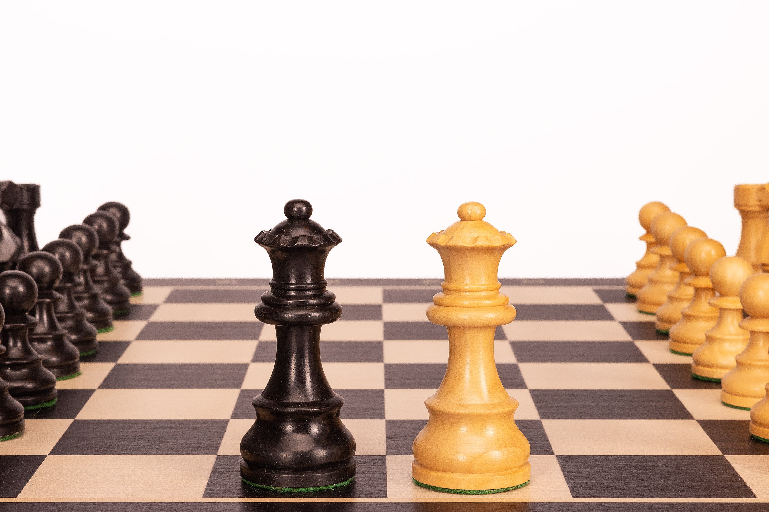 No.6 Black Chessboard + 3.75" French Ebonised Pieces — Tournament Set – image 9