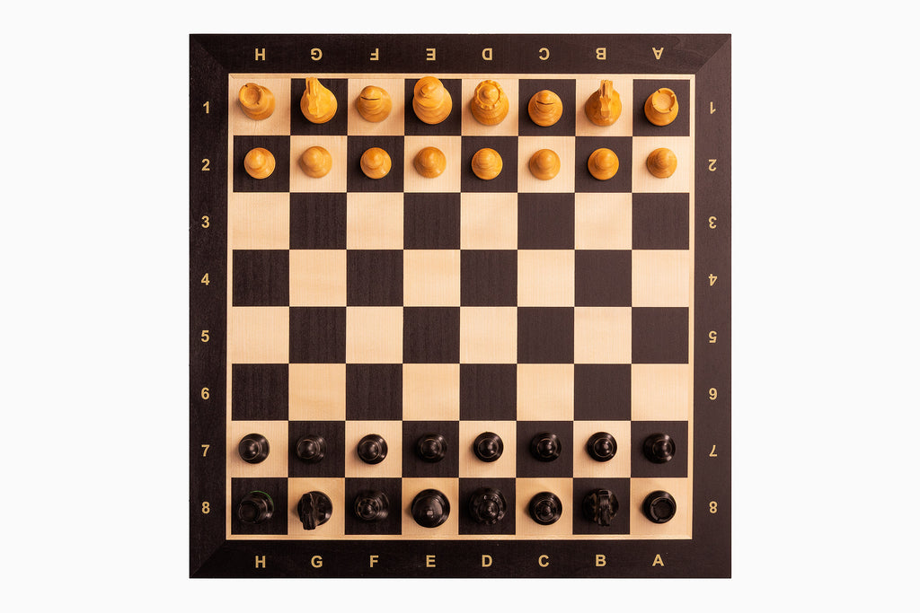 No.6 Black Chessboard + 3.75" French Ebonised Pieces — Tournament Set – image 10