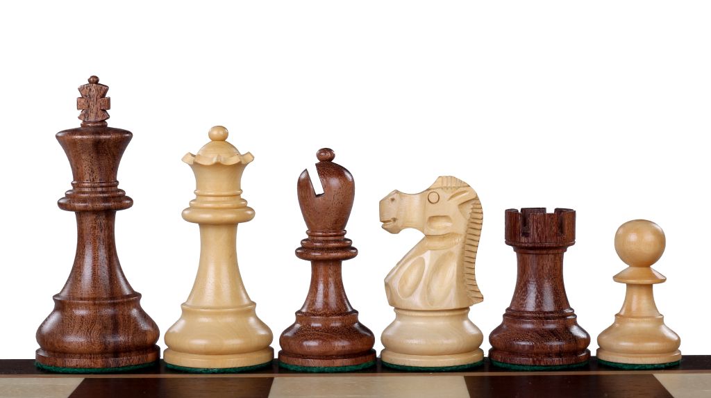 Reykjavik Championship Chess Pieces 3.75" – Acacia & Boxwood Weighted Set