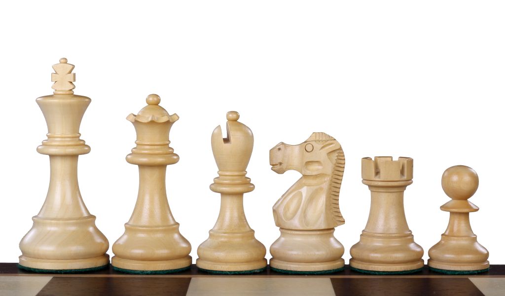 Reykjavik Chess Pieces 4" - Acacia Boxwood Weighted Tournament Set – image 2