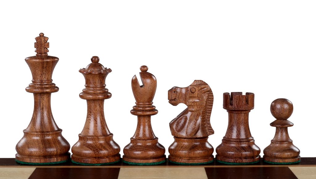 Reykjavik Championship Chess Pieces 3.5" – Acacia & Boxwood Weighted Set – image 3