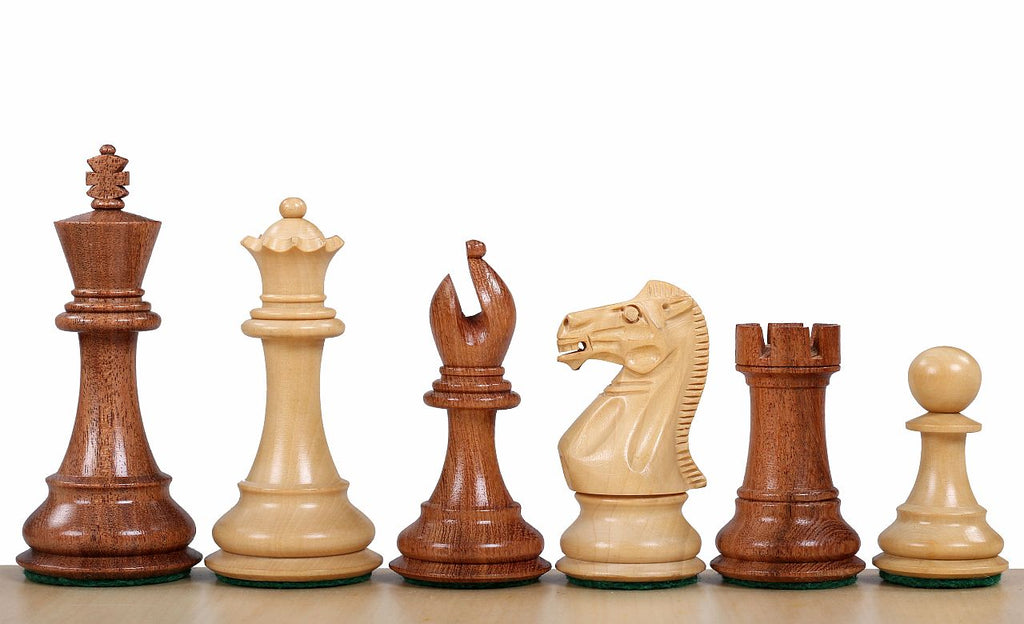 Stallion Knight Chess Pieces – Acacia & Boxwood – 3.75" King – English Style