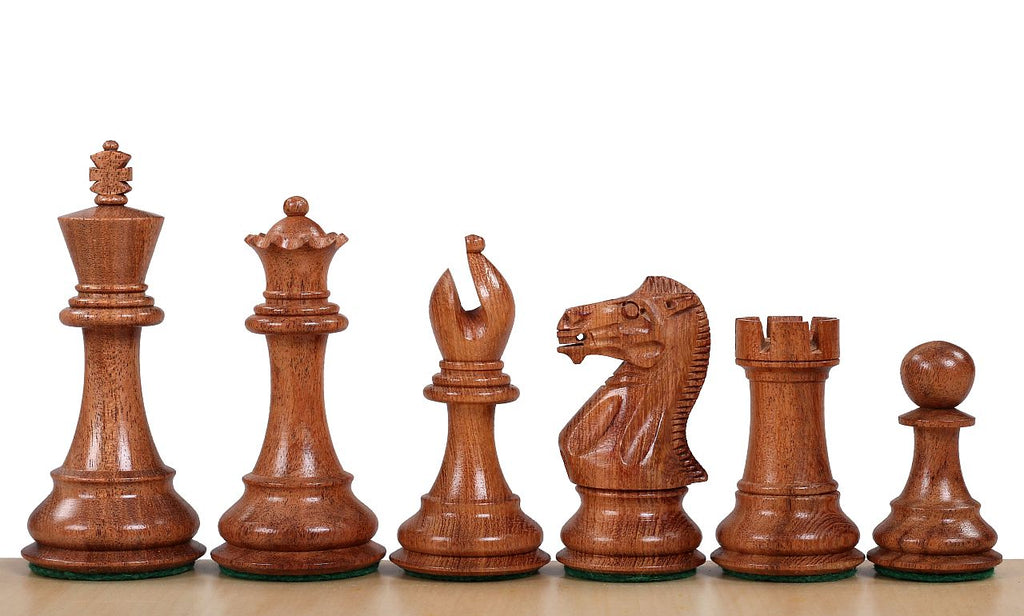 Stallion Knight Chess Pieces – Acacia & Boxwood – 3.75" King – English Style – image 2