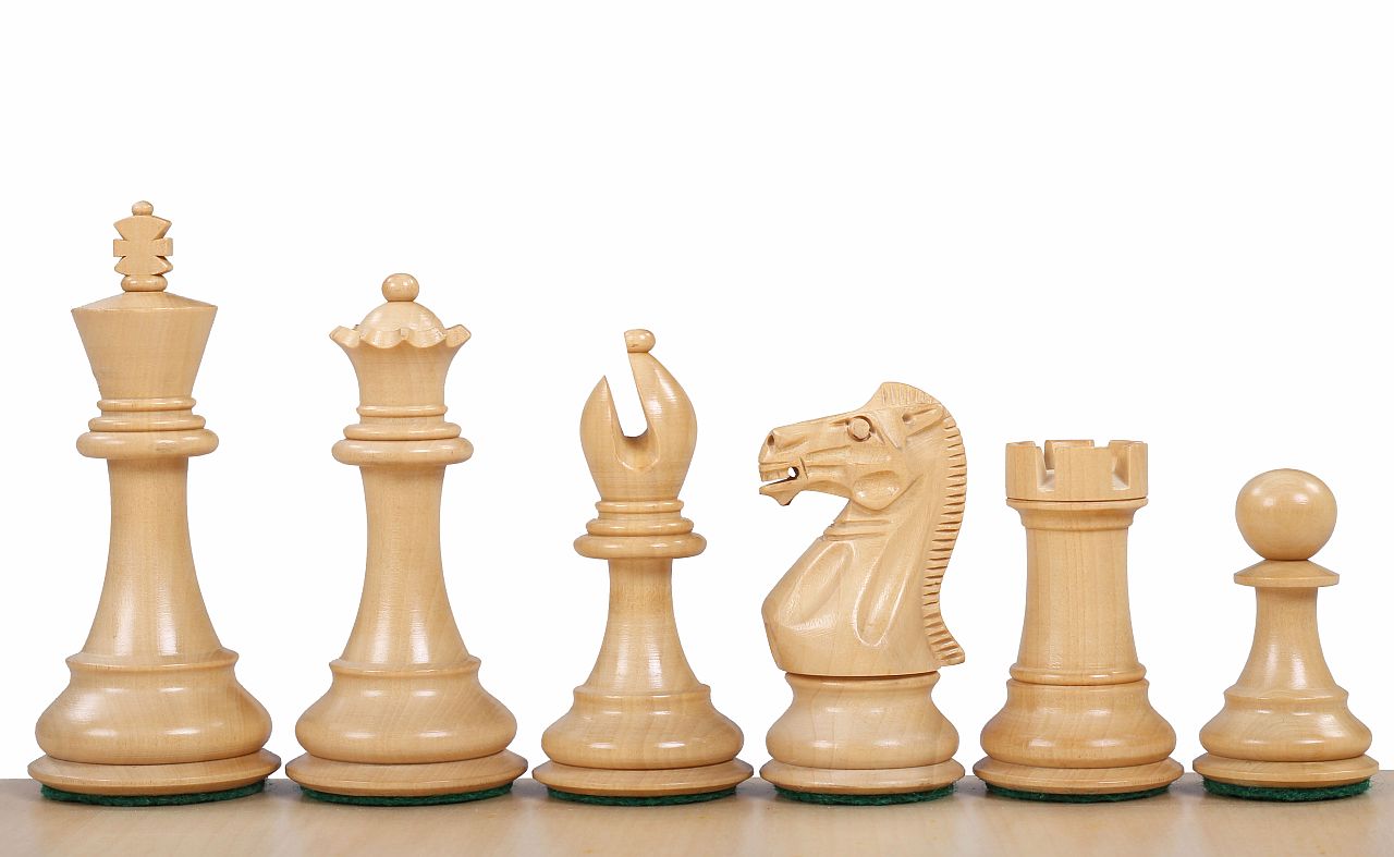 Stallion Knight Chess Pieces 3.5" – Acacia & Boxwood Weighted Set – image 3