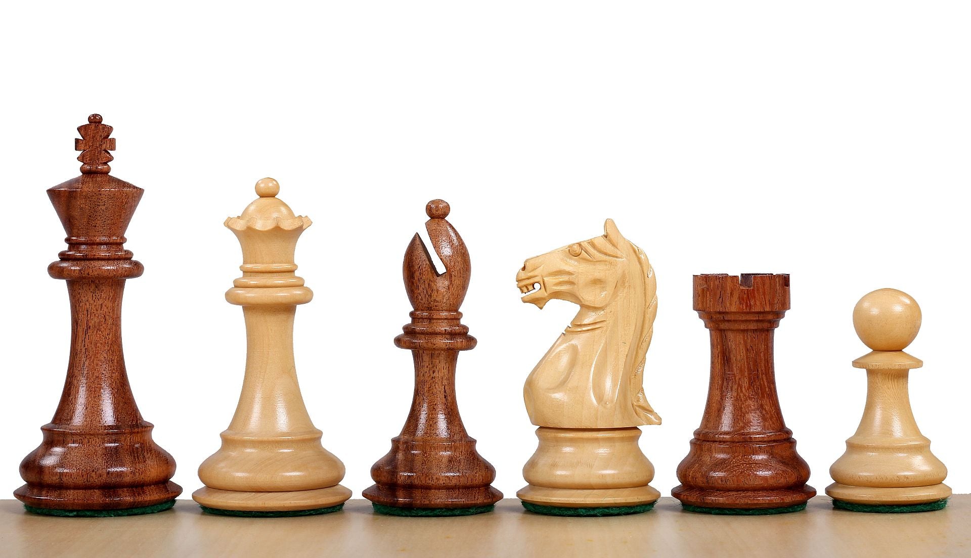 Supreme Chess Pieces 3.5" – Acacia & Boxwood Weighted Set