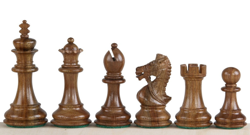 Kings Bridal Chess Pieces 3.5" - Acacia Boxwood Weighted Set with Extra Queens – image 2