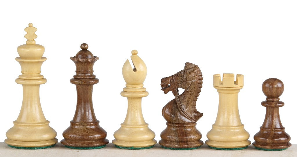 Kings Bridal Chess Pieces 3.5" - Acacia Boxwood Weighted Set with Extra Queens – image 3