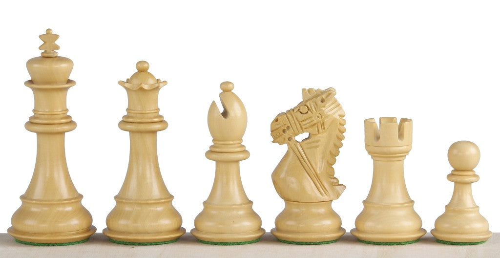 King's Bridal Chess Pieces 3.75" – Acacia & Boxwood Weighted Set with Extra Queens – image 4