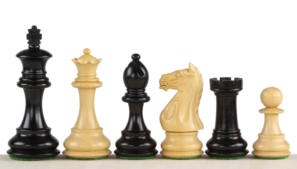 Oxford Chess Pieces 3.5" – Ebonized & Boxwood Weighted Premium Set