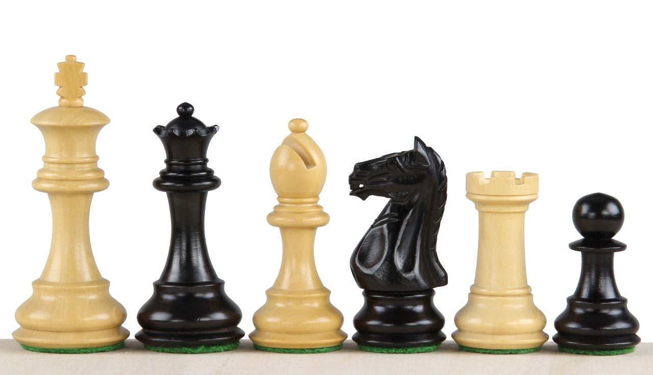 Oxford Chess Pieces 3.5" – Ebonized & Boxwood Weighted Premium Set – image 3