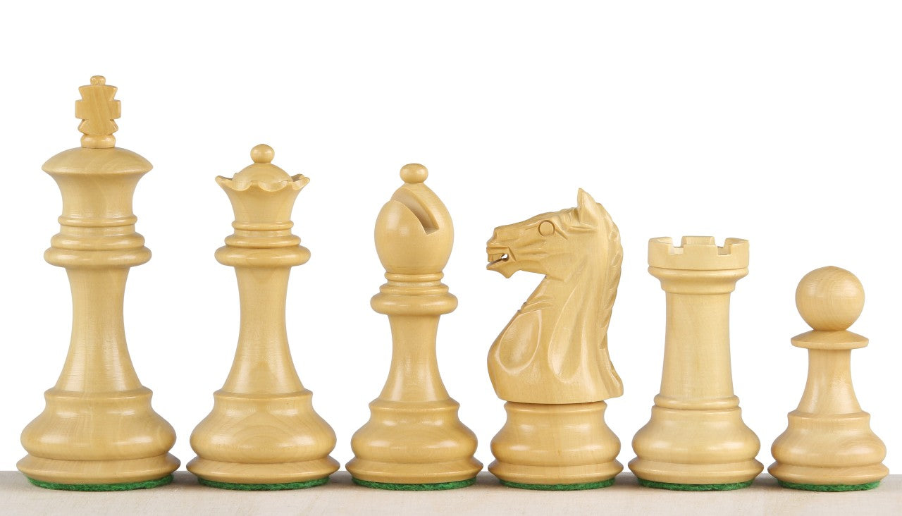 Oxford Chess Pieces 3.5" – Ebonized & Boxwood Weighted Premium Set – image 4