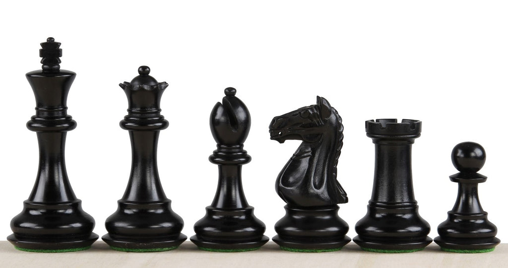 Oxford Chess Pieces 4" - Ebonized Boxwood Weighted Tournament Set – image 2