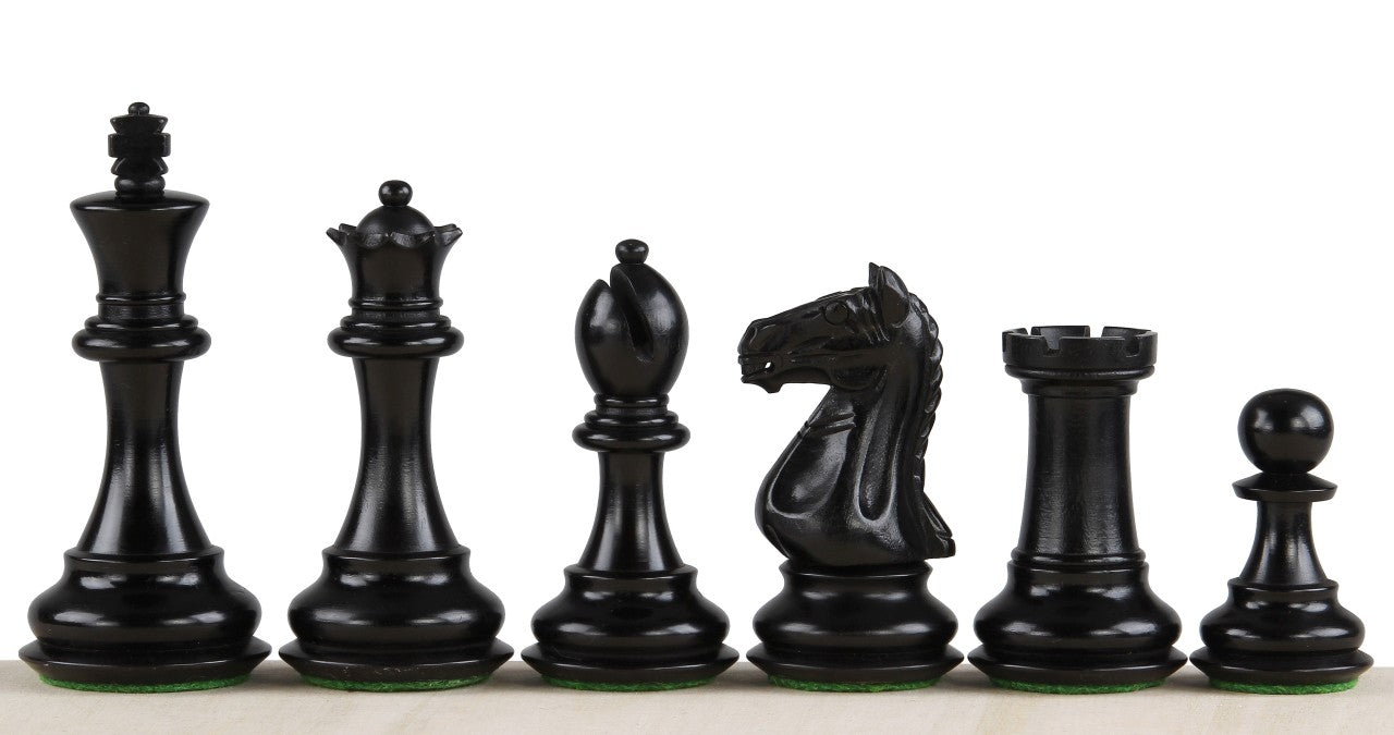 Oxford Chess Pieces 4" - Ebonized Boxwood Weighted Tournament Set – image 2