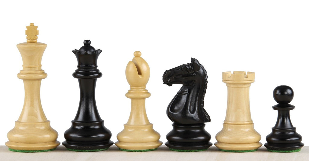 Oxford Chess Pieces 4" - Ebonized Boxwood Weighted Tournament Set – image 3