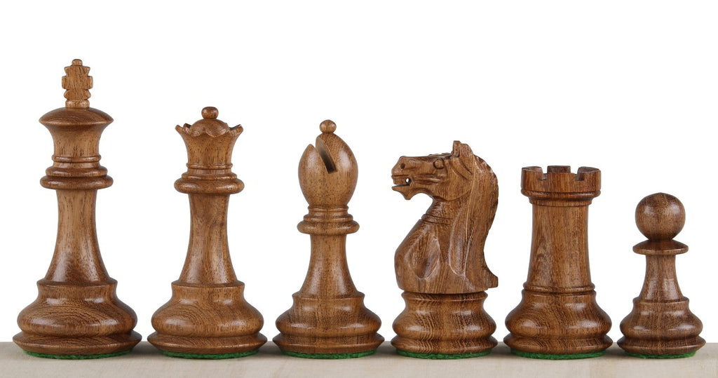 Oxford Chess Pieces 3.75" - Acacia Boxwood Staunton Set with Decorative Details – image 2