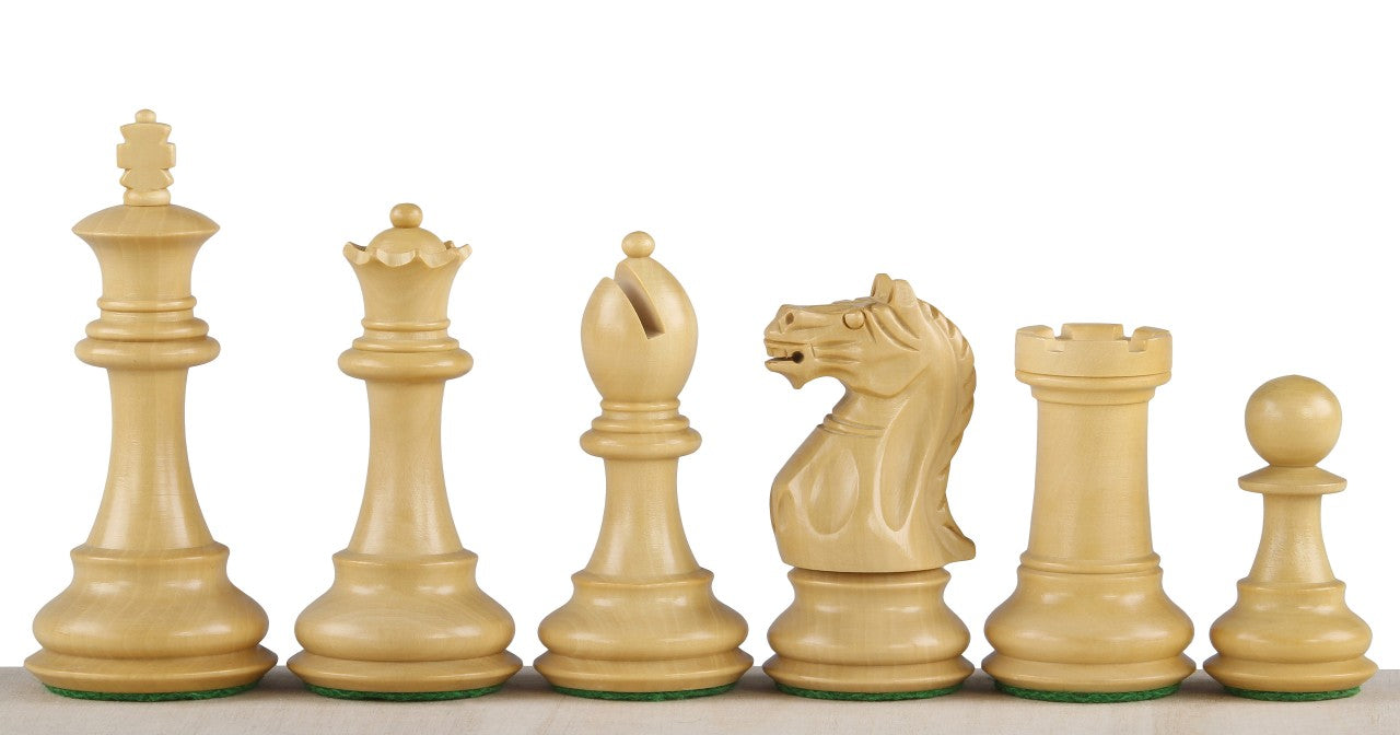 Oxford Chess Pieces 3.75" - Acacia Boxwood Staunton Set with Decorative Details – image 4