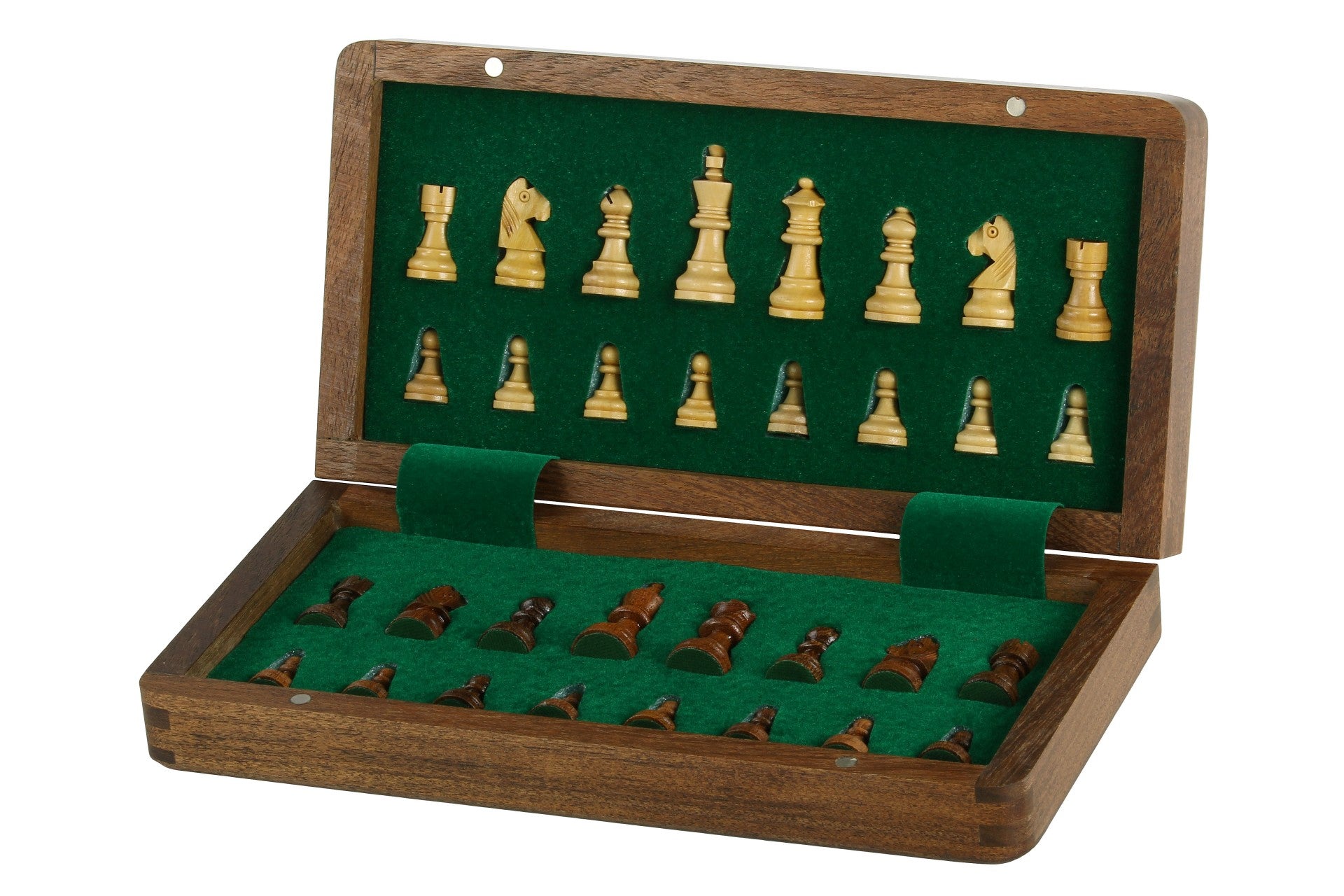 Wooden Magnetic Chess Set — 25 cm Inlaid Board (Indian Acacia & Boxwood) – image 3