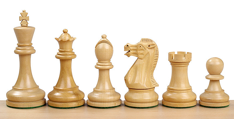 Executive Chess Pieces 3.75" – Ebonized & Boxwood Weighted Set – image 3
