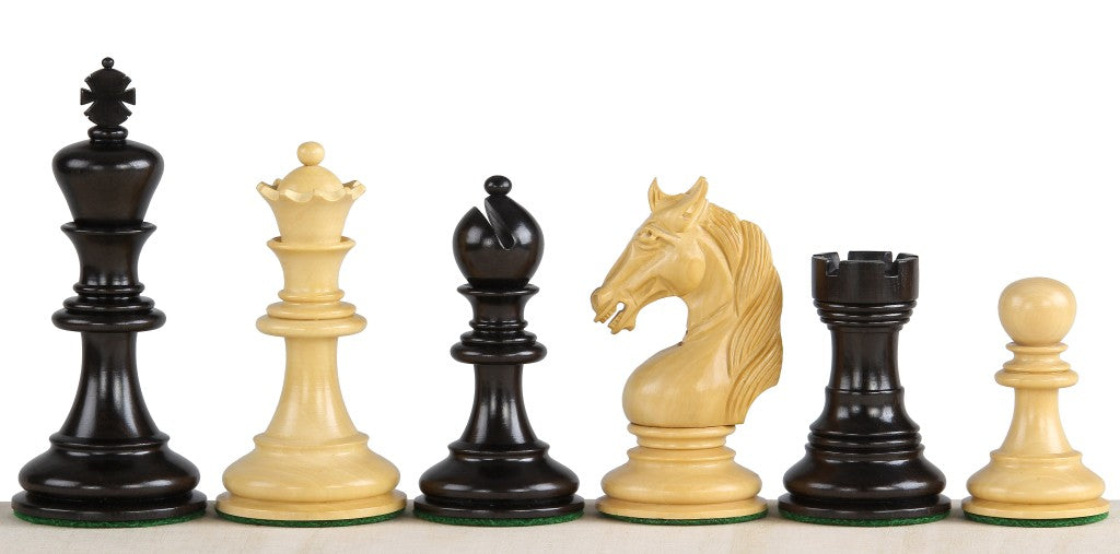Unicorn Chess Pieces 4.25" – Ebony & Boxwood Weighted Luxury Set – image 2