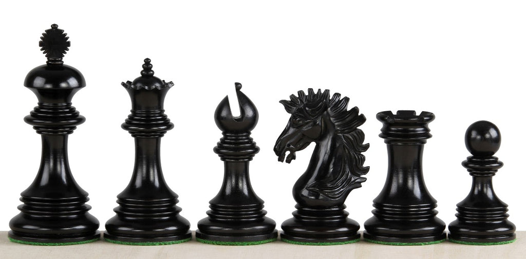 Sunrise Exclusive Chess Pieces 4.25" – Ebony & Boxwood Weighted Luxury Set – image 2