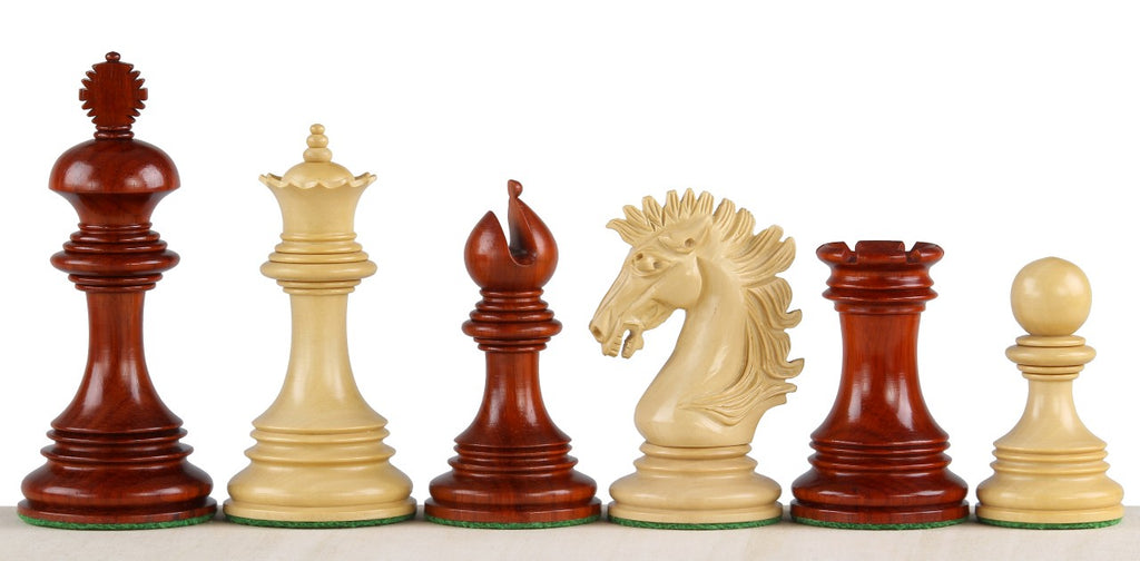 Sunrise Chess Pieces 4" - Premium Redwood Tournament Set
