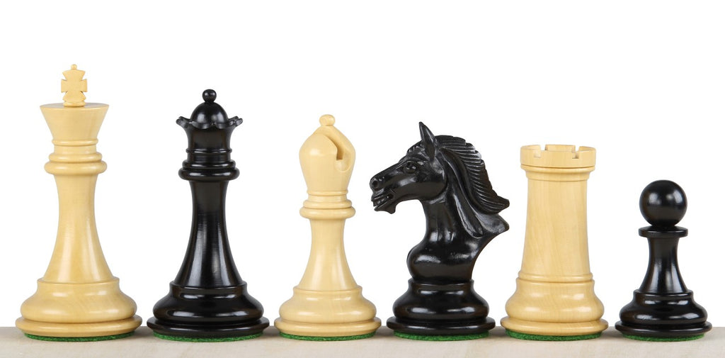 Derby Ebony Chess Pieces 4 inch - Premium Hand-Carved Wood – image 3