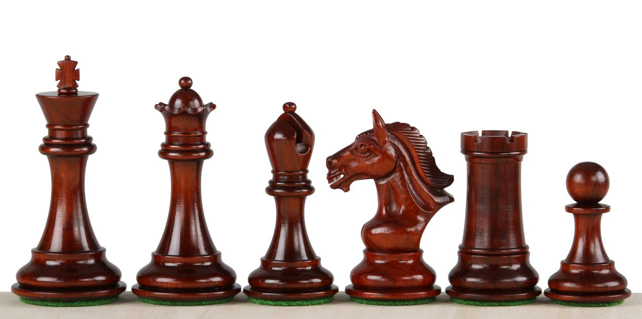 Derby Chess Pieces 4" - Redwood Boxwood Weighted Luxury Set – image 2