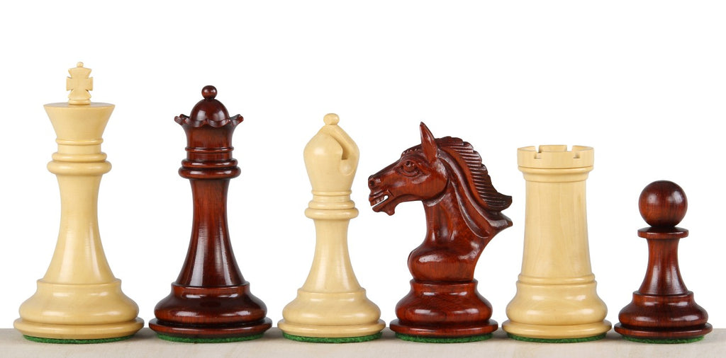 Derby Chess Pieces 4" - Redwood Boxwood Weighted Luxury Set – image 3