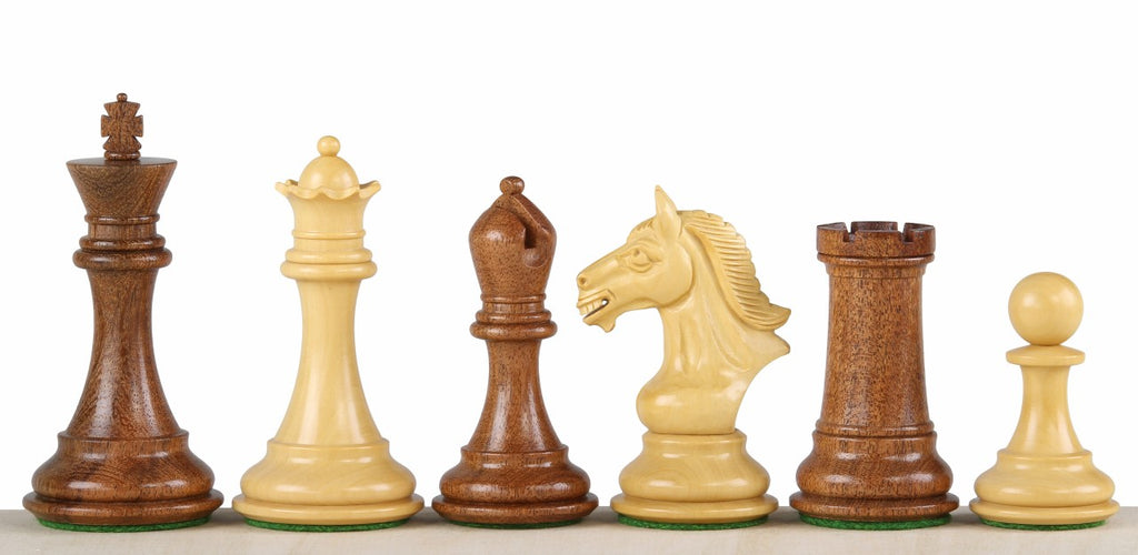 Derby Acacia Chess Pieces 4" - Premium Wooden Set