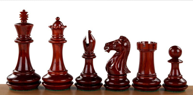 Chamfered Base Chess Pieces 4.25" - Paduk Weighted Tournament Set – image 2