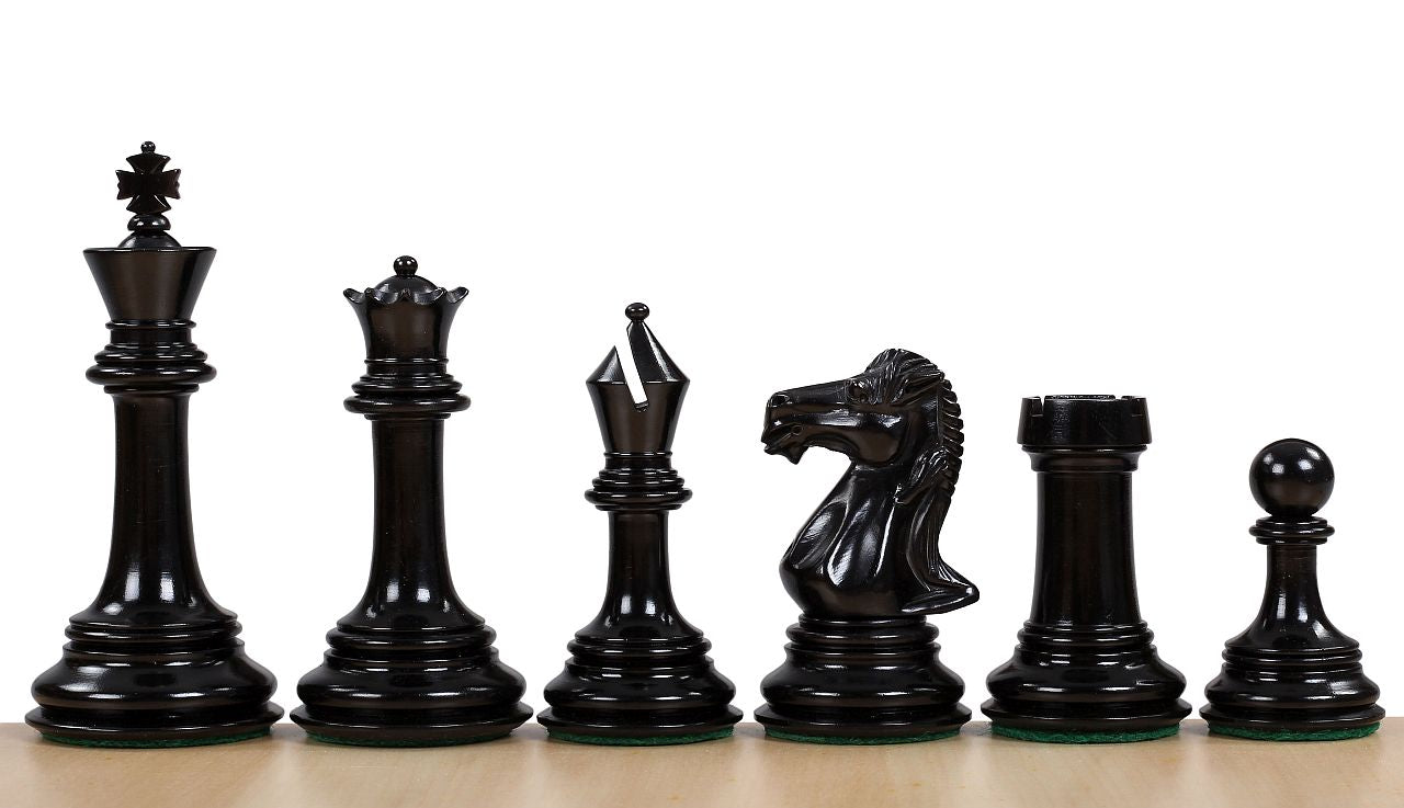 Parthenon Chess Pieces 4" - Ebony Boxwood Weighted Luxury Heirloom Set – image 2