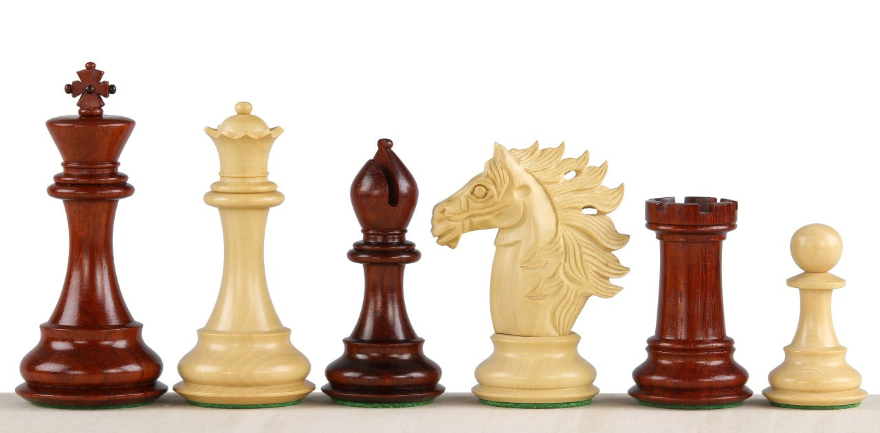Baggio Redwood Chess Pieces 4 inch - Premium Hand-Carved Wood
