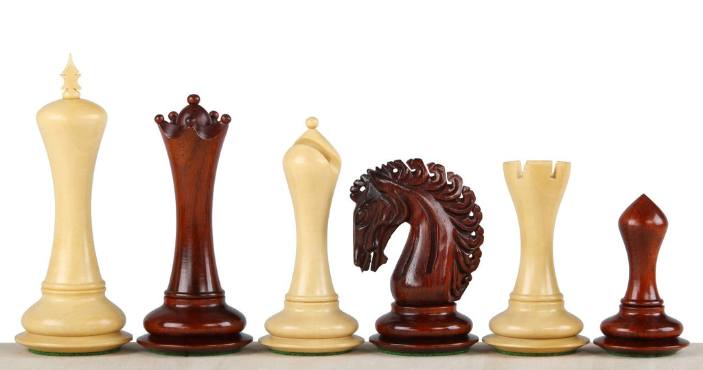 Empire Chess Pieces 4.25" – Padauk & Boxwood Weighted Luxury Set – image 6